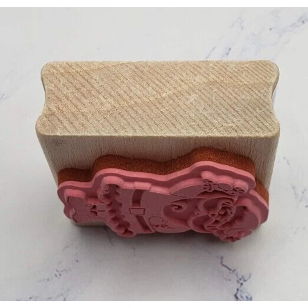 Santa Claus Candy Cane Winter Christmas Holiday Design Craft Smart Rubber Stamp